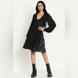 Burned Velvet Yennefer Longline Romance Dress